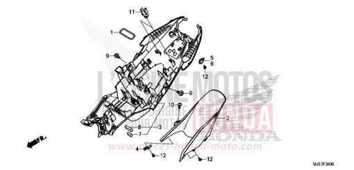 PARAFANGO POSTERIORE CBR650FAJ di 2018